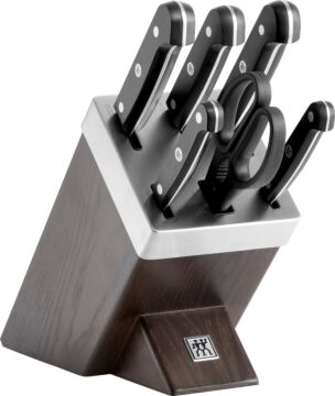 ZWILLING GOURMET Selbstschärfender Messerblock, Esche, 7-tlg.