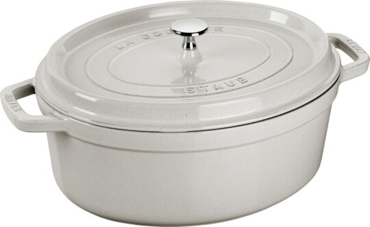 STAUB Cocotte oval, 23cm, White Truffle