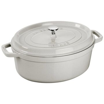 STaub LA COCOTTE  37 cm , Weißer Trüffel, Gusseisen, Oval 8,3 L