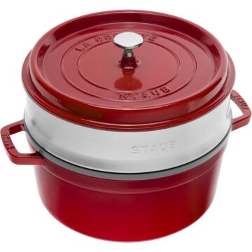 STAUB La Cocotte + Dämpfeinsatz, Kirschrot - 26cm