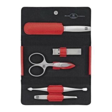 Zwilling Maniküre Pediküre Set 5tlg , Leder ,rot 97092-002