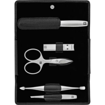 Zwilling Maniküre Pediküre Set 5tlg , Leder, schwarz 97101-004