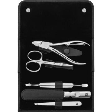 Zwilling Maniküre Pediküre Set 5tlg , Leder, schwarz 97437-004