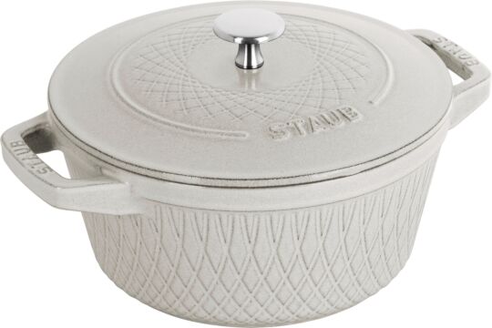 Staub Cocotte Twister 24cm , Weiß